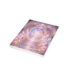Lemurian Crystal Portal Greeting Card — Ethereal Crystal Stairway Blank Note (1/10/30/50 pcs)