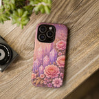 Lilac Quartz Garden Phone Case — Pink Floral Gemstone iPhone Cover