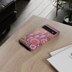 Google Pixel Lilac Quartz Garden Phone Case — Pink Floral Crystal Phone Cover