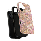 iPhone Case — Angelic Crystal Garden Phone Case — Pink Floral Quartz Protective Cover