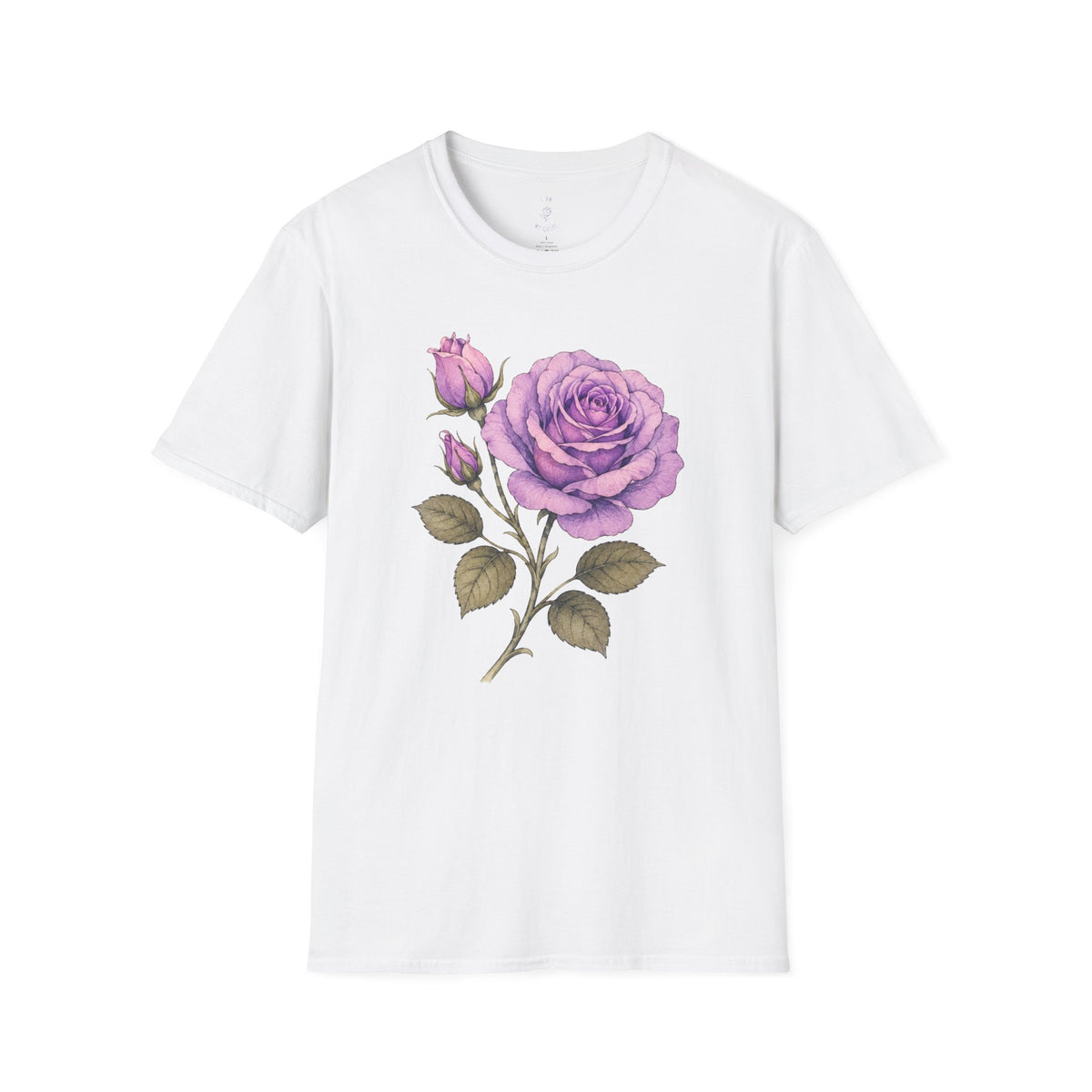 Vintage Purple Rose Floral T-Shirt — Master Portia's Rose Tee — The Sisterhood of The Rose