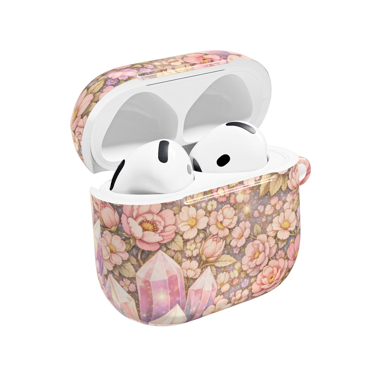 Floral Crystal AirPod Case — Angelic Crystal Garden AirPod Protector