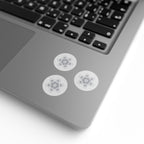 Silver Metatron's Cube Round Sticker Rolls — Sacred Geometry Labels (Pack)