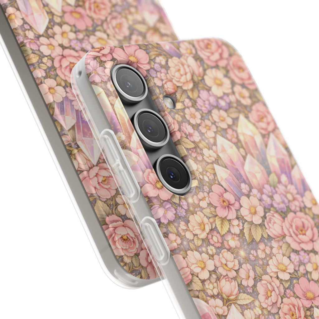 Samsung Galaxy Phone Case — Angelic Crystal Garden Clear Flexi Case