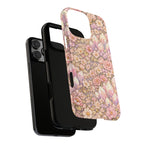 iPhone Case — Angelic Crystal Garden Phone Case — Pink Floral Quartz Protective Cover