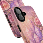 Lilac Quartz Garden Phone Case — Pink Floral Gemstone iPhone Cover