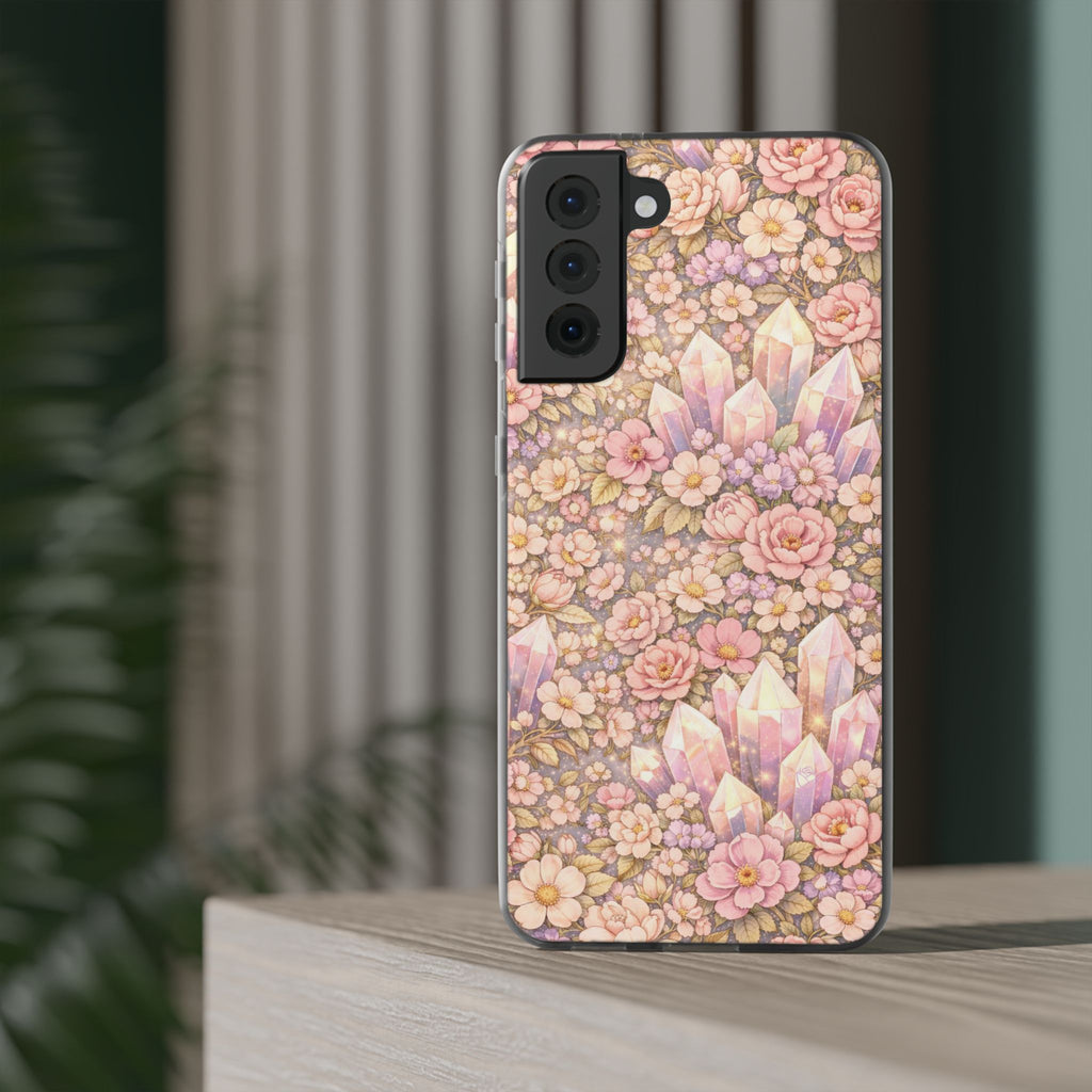 Samsung Galaxy Phone Case — Angelic Crystal Garden Clear Flexi Case