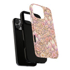 iPhone Case — Angelic Crystal Garden Phone Case — Pink Floral Quartz Protective Cover