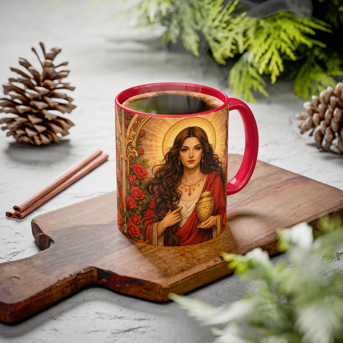 Mary Magdalene Ceramic Mug (11oz/15oz) — Sisterhood of the Rose Coffee Cup