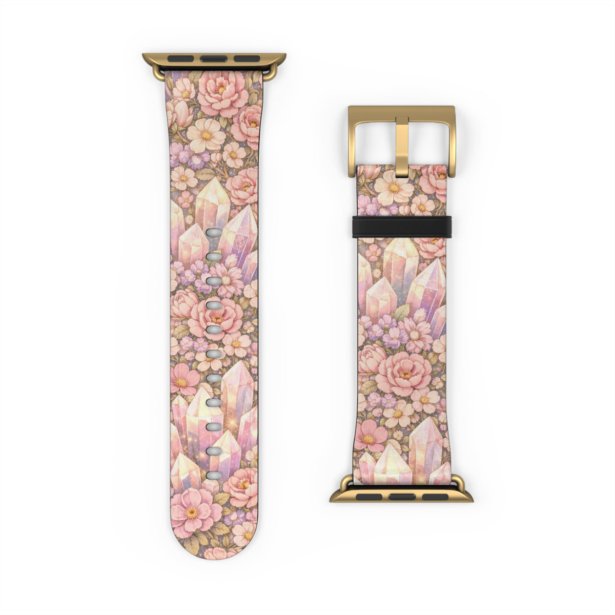 Floral Crystal Garden Watch Band — Pastel Angelical Pattern Apple Watch Strap