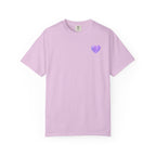 Violet Diamond Crystalline Heart T-Shirt — Purple Gem Graphic Tee