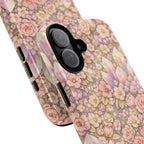 iPhone Case — Angelic Crystal Garden Phone Case — Pink Floral Quartz Protective Cover