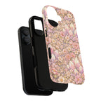 iPhone Case — Angelic Crystal Garden Phone Case — Pink Floral Quartz Protective Cover