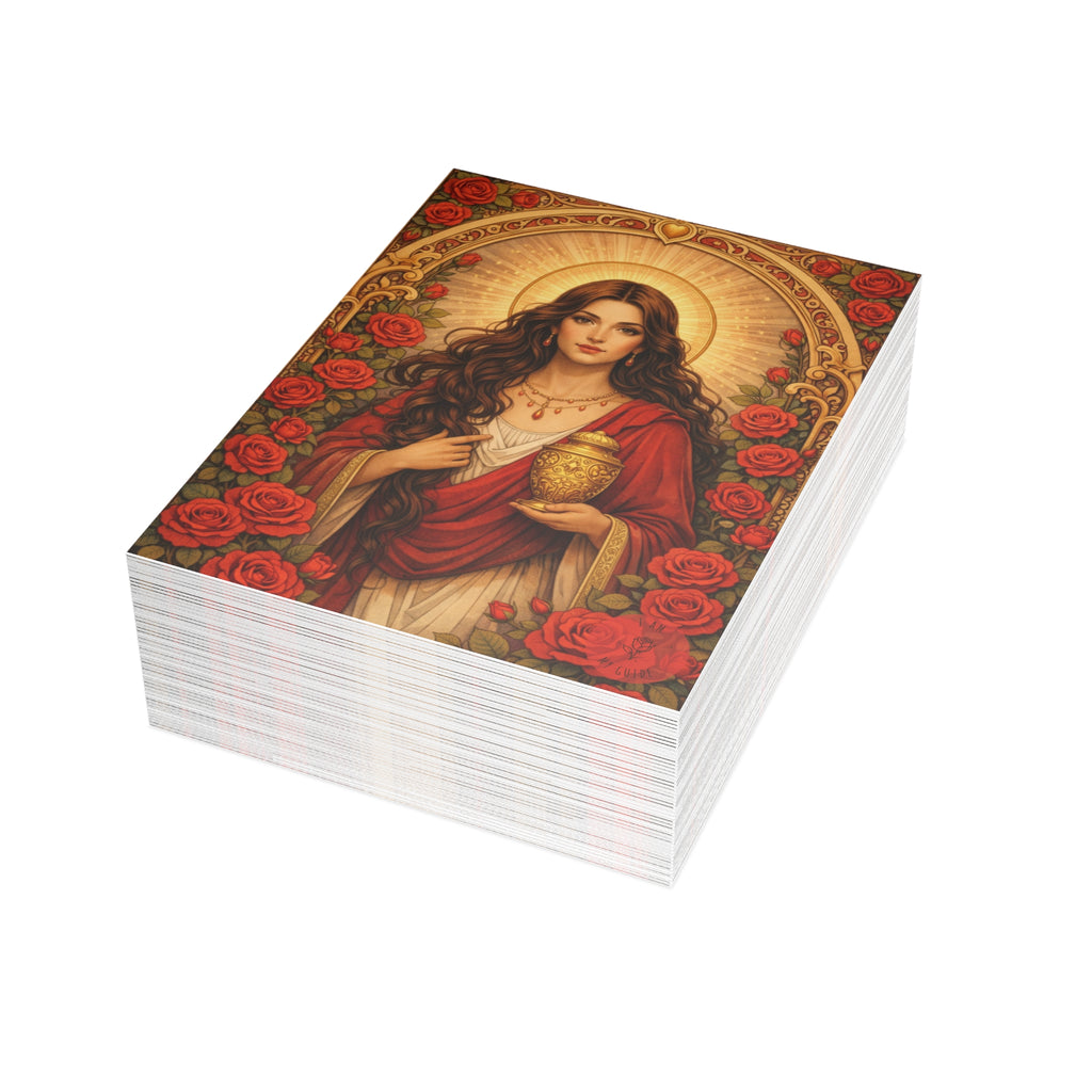 Mary Magdalene Greeting Card — Sisterhood of the Rose Artwork (Pack of 1/10/30/50)