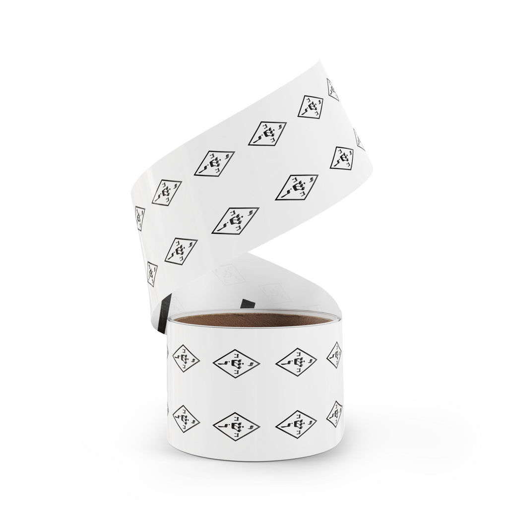 Black The Yoshua Radionic Symbol - Round Sticker Roll