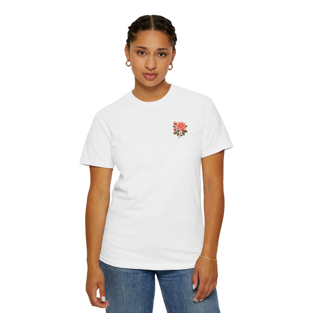 The Sisterhood of the Rose T-Shirt — Master Nada's Vintage Floral Chest & Back Print