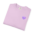 Violet Diamond Crystalline Heart T-Shirt — Purple Gem Graphic Tee