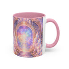 Lemurian Crystal Portal Ceramic Mug — Spiritual Crystal Gateway 11oz/15oz