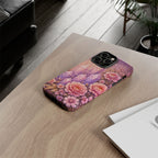 Lilac Quartz Garden Phone Case — Pink Floral Gemstone iPhone Cover