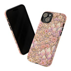 iPhone Case — Angelic Crystal Garden Phone Case — Pink Floral Quartz Protective Cover