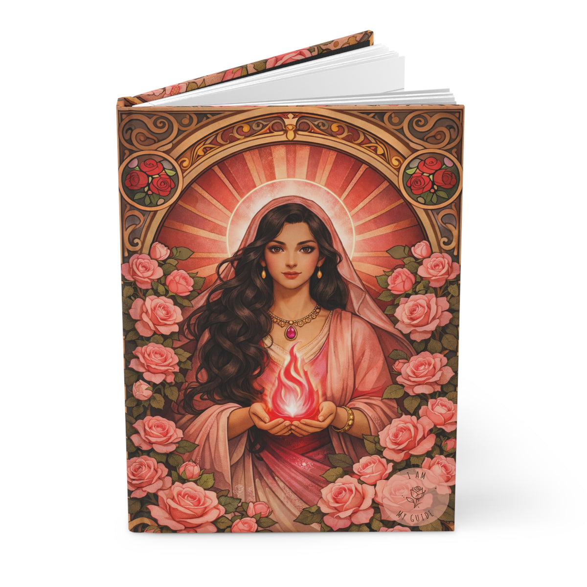 Master Nada Sacred Rose Hardcover Journal (Lined Pages) — Floral Spiritual Notebook