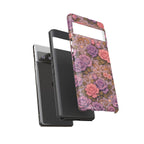 Google Pixel Tough Phone Case — The Sisterhood of the Rose — Master Portia's Rose Garden Vintage Drop-Proof Phone Cover