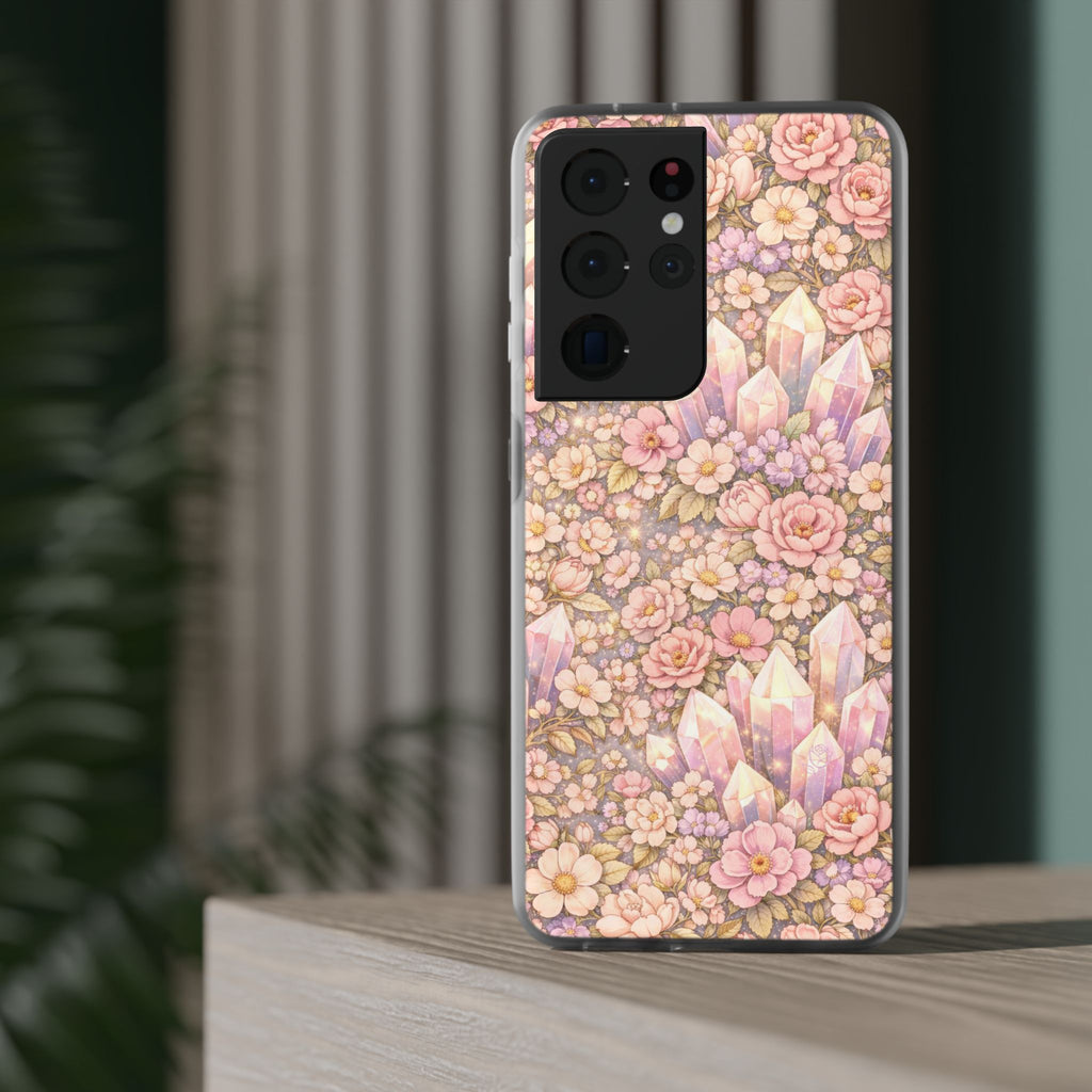 Samsung Galaxy Phone Case — Angelic Crystal Garden Clear Flexi Case