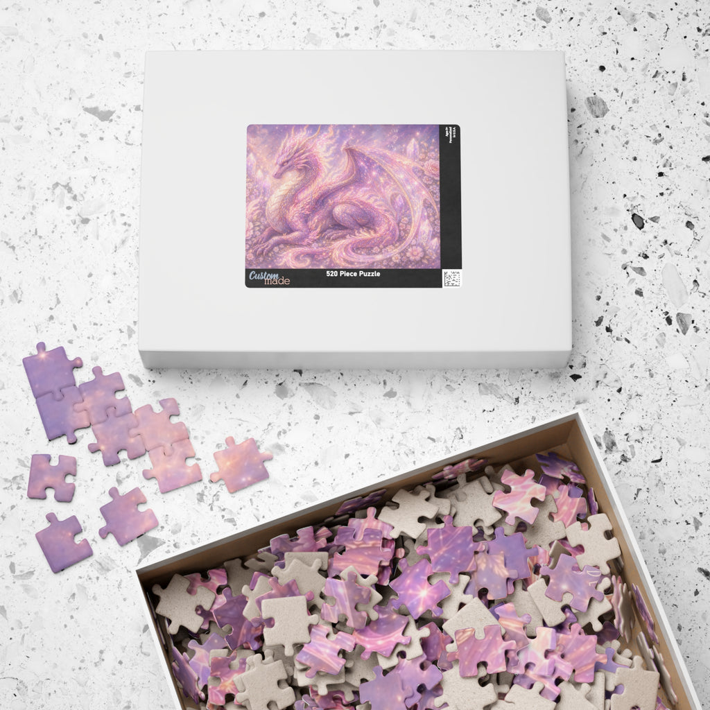 Lilac Fire Dragon Jigsaw Puzzle — Celestial Dragon 110/252/520-Piece