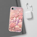 iPhone Case Lemurian Rose Crystal Garden — Sparkling Pastel Floral iPhone Cover
