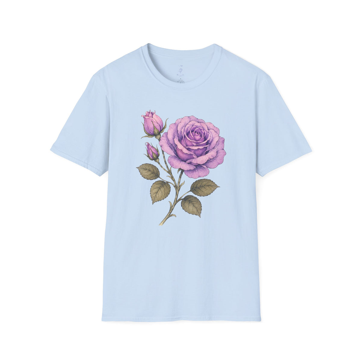 Vintage Purple Rose Floral T-Shirt — Master Portia's Rose Tee — The Sisterhood of The Rose