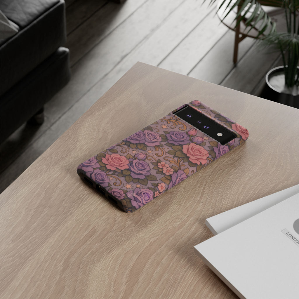 Google Pixel Tough Phone Case — The Sisterhood of the Rose — Master Portia's Rose Garden Vintage Drop-Proof Phone Cover