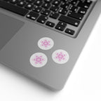 Pink Metatron's Cube Round Sticker Rolls — Sacred Geometry Labels (Pack)