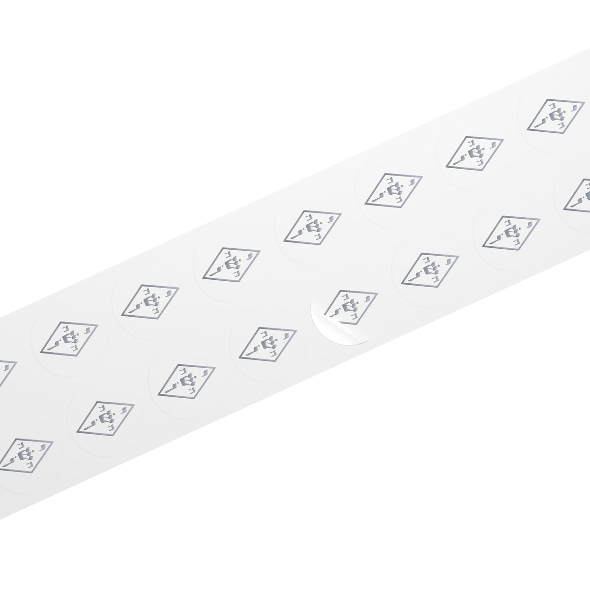 Light Silver The Yoshua Radionic Symbol - Round Sticker Roll