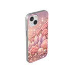 iPhone Case Lemurian Rose Crystal Garden — Sparkling Pastel Floral iPhone Cover