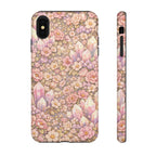 iPhone Case — Angelic Crystal Garden Phone Case — Pink Floral Quartz Protective Cover