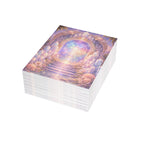 Lemurian Crystal Portal Greeting Card — Ethereal Crystal Stairway Blank Note (1/10/30/50 pcs)