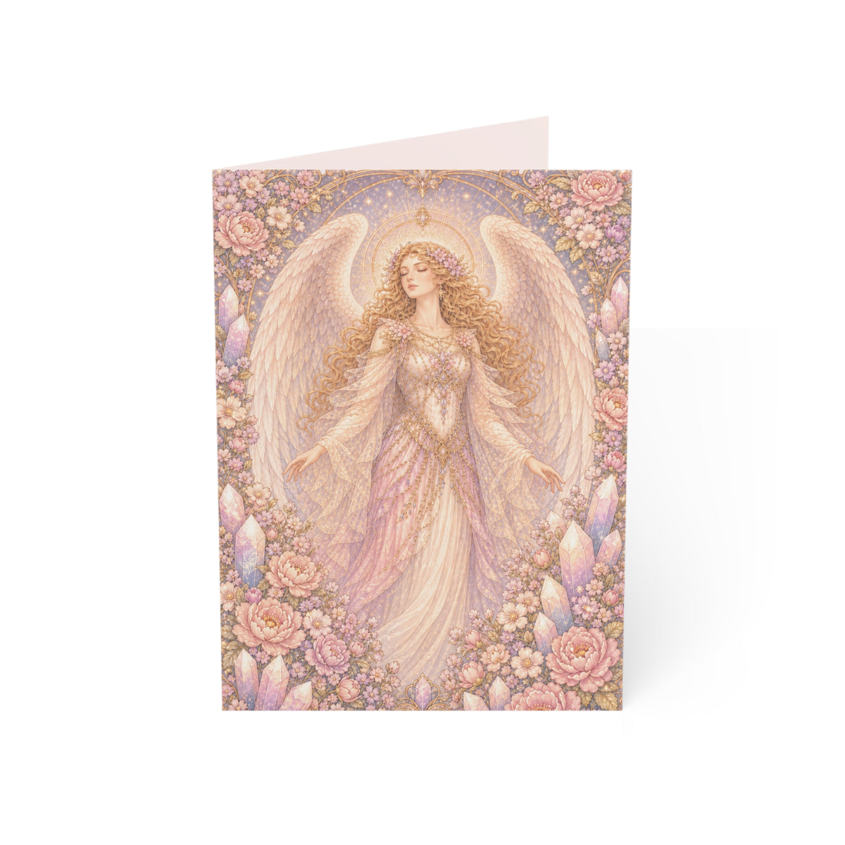 Archangel Glory (Archeia Shekinah) Greeting Card — Feminine Presence of Metatron Sympathy & Encouragement Note (1/10/30/50 pcs)