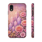 Lilac Quartz Garden Phone Case — Pink Floral Gemstone iPhone Cover
