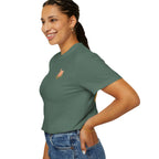 Bodhisattva Kwan Yin's Lotus Floral T-Shirt — Vintage Peach Botanical Lotus Chest + Back Graphic