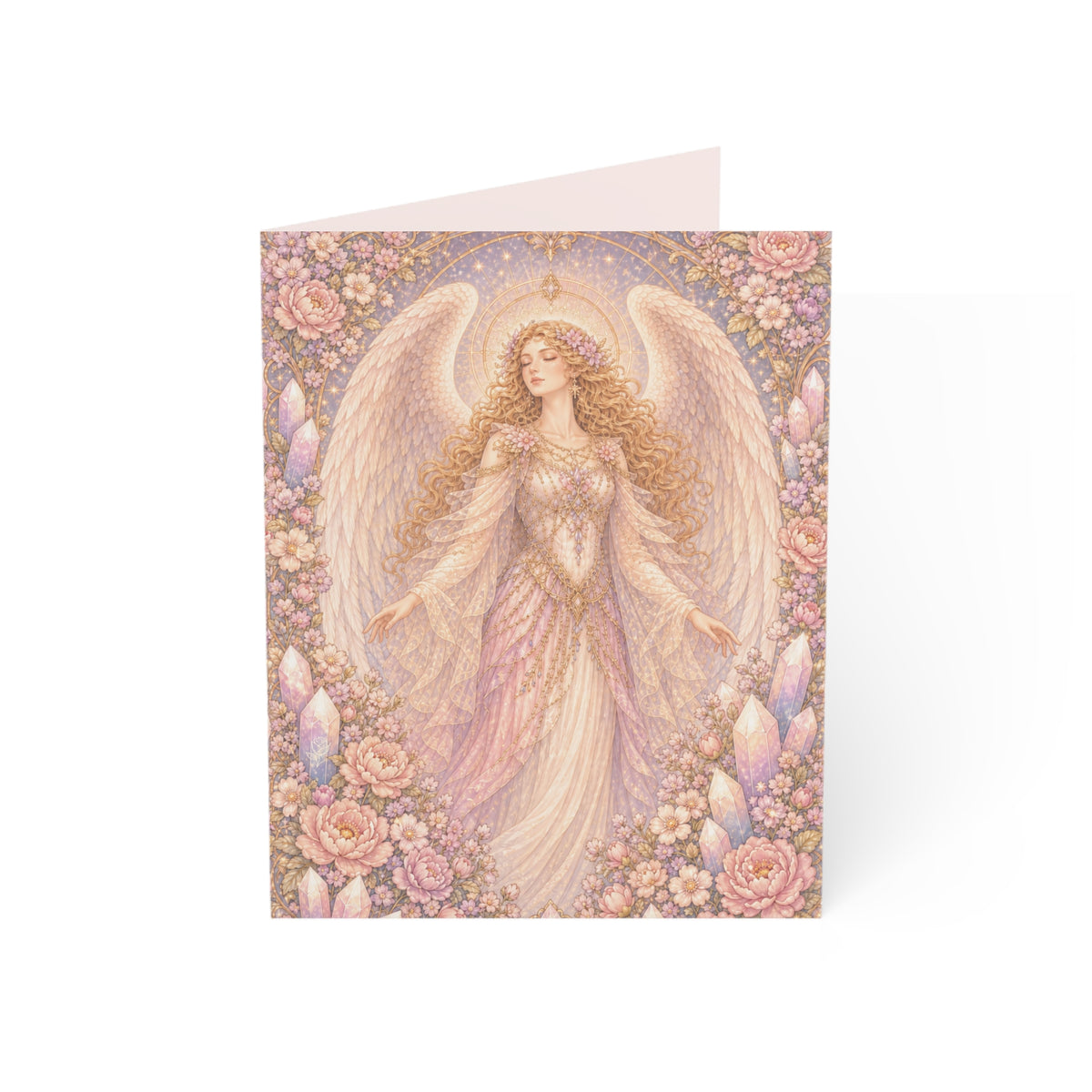 Archangel Glory (Archeia Shekinah) Greeting Card — Feminine Presence of Metatron Sympathy & Encouragement Note (1/10/30/50 pcs)