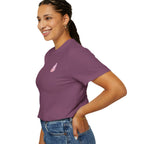 Lemurian Pearl Crystal Cluster T‑Shirt — Pink Lavender Gemstone Floral Graphic Tee