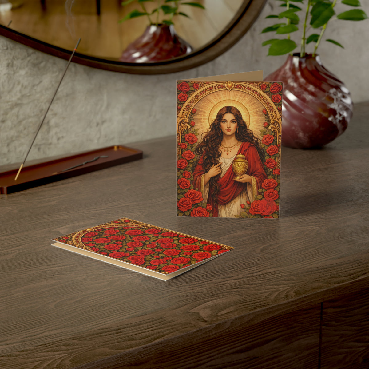 Mary Magdalene Greeting Card — Sisterhood of the Rose Artwork (Pack of 1/10/30/50)
