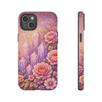 Lilac Quartz Garden Phone Case — Pink Floral Gemstone iPhone Cover
