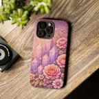 Lilac Quartz Garden Phone Case — Pink Floral Gemstone iPhone Cover