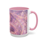 Lilac Fire Dragon Mug — 11oz/15oz Colorful Ceramic Coffee Cup