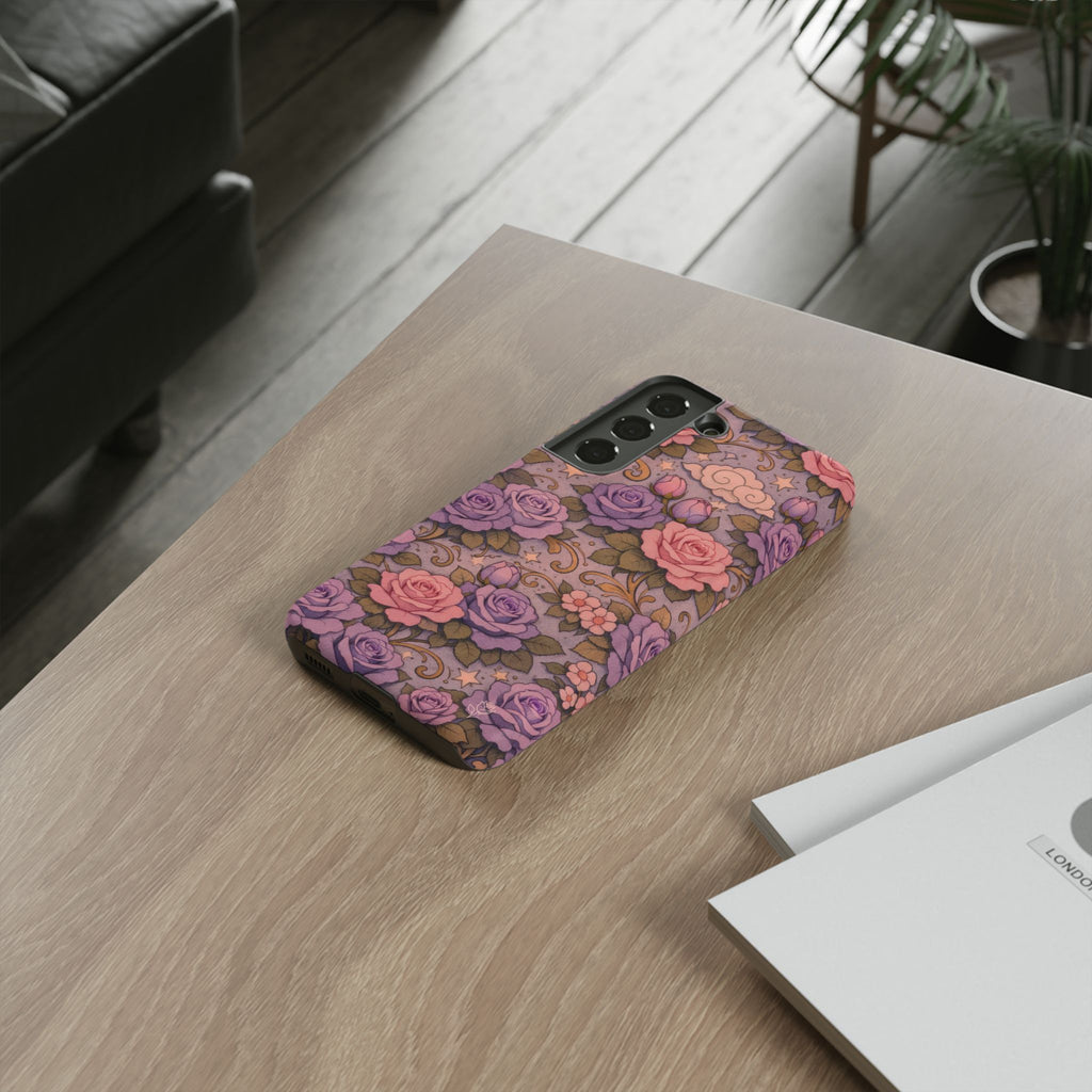 Samsung Galaxy Tough Phone Case — Master Portia's Rose Garden — The Sisterhood of the Rose Protective Samsung Cover
