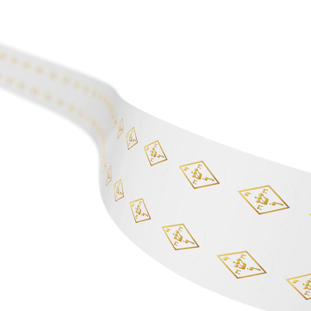 Golden Yoshua Radionic Symbol - Round Sticker Roll
