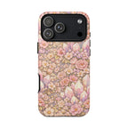 iPhone Case — Angelic Crystal Garden Phone Case — Pink Floral Quartz Protective Cover