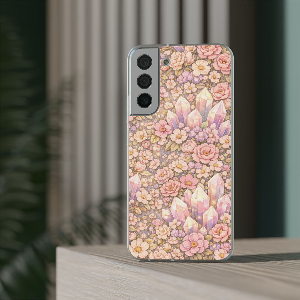 Samsung Galaxy Phone Case — Angelic Crystal Garden Clear Flexi Case