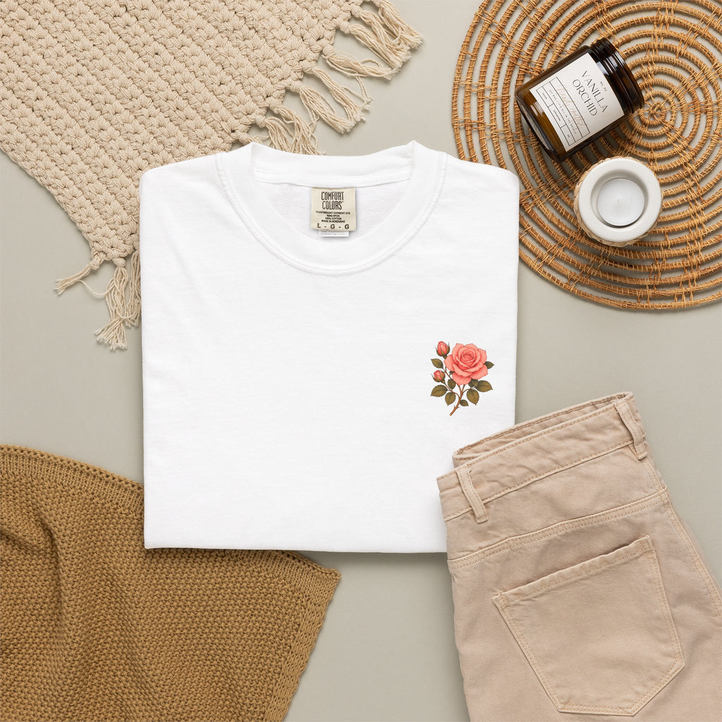 The Sisterhood of the Rose T-Shirt — Master Nada's Vintage Floral Chest & Back Print